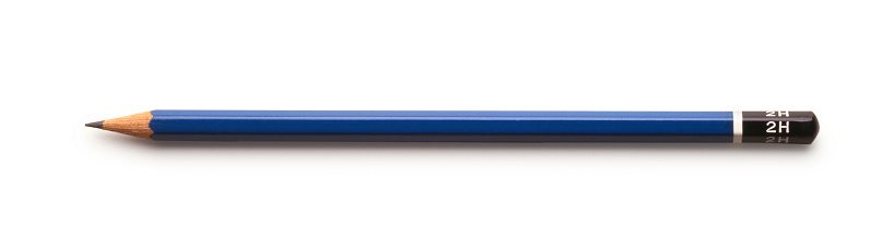 Sharpened pencil on white background