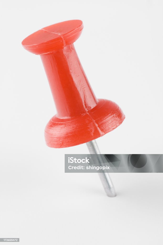 Red push pin Close-up of red push pin. Accuracy Stock Photo
