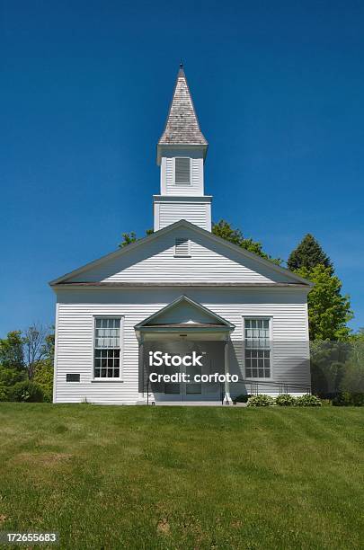 Historic White Church Stock Photo - Download Image Now - Colonial Style, American Culture, Church