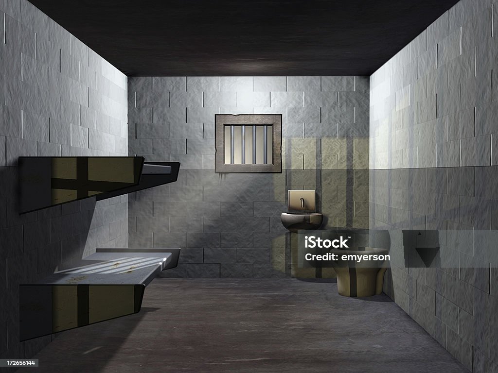 Cellule de Prison - Photo de Béton libre de droits