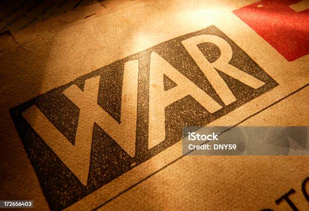 Krieg Stockfoto und mehr Bilder von Krieg - Krieg, Zeitung, Text - Schriftsymbol