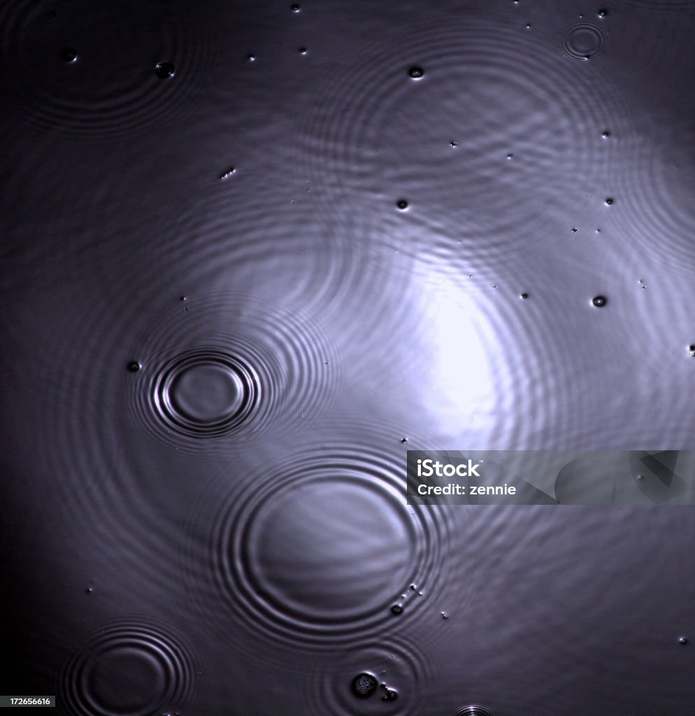 Raindrops On Pond Drops of rain make interesting patterns of concentric circles on sleek smooth water. Abstract Stock Photo