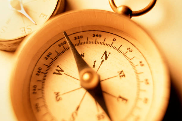 istock Close Up Of Two Antique Compasses Warmly Lit 172656952