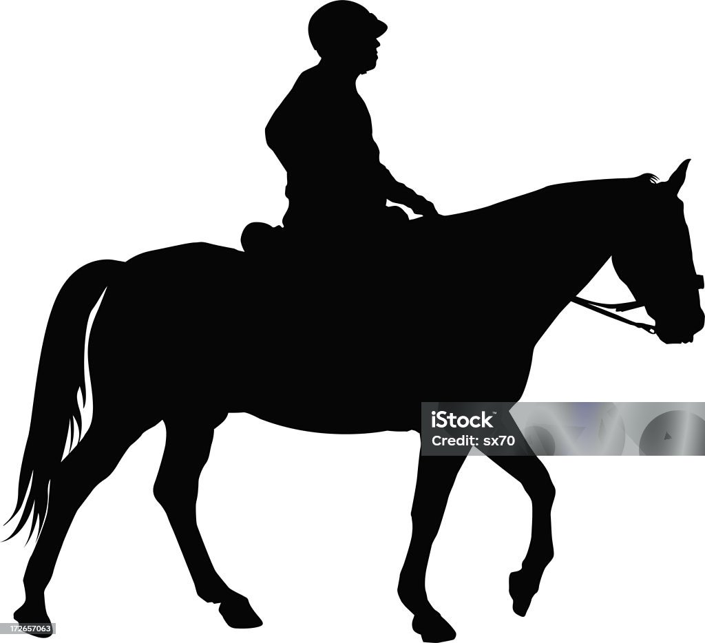 말 및 자키 - 로열티 프리 검은색 스톡 사진