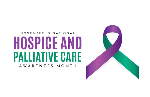 National Hospice and Palliative Care Month card, November. Vector illustration. EPS10