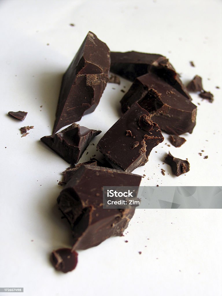 Crunched choko Bits of chocolate. Chocolate Stock Photo