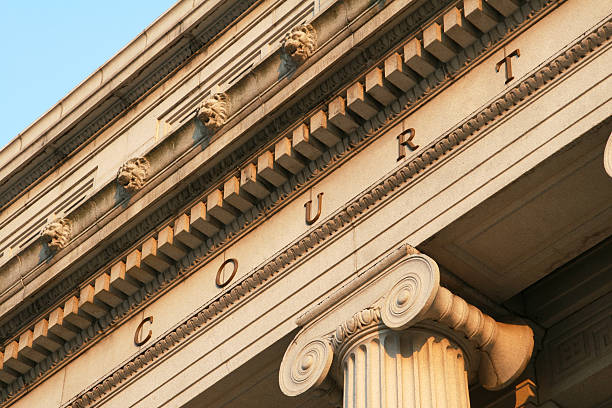 Courthouse Detail, Law, Legal, Court stock photo