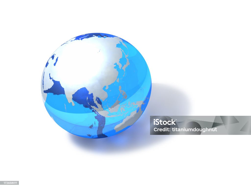 Bleu Globe-Asie - Photo de Globe terrestre libre de droits