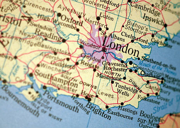 London on the Map stock photo