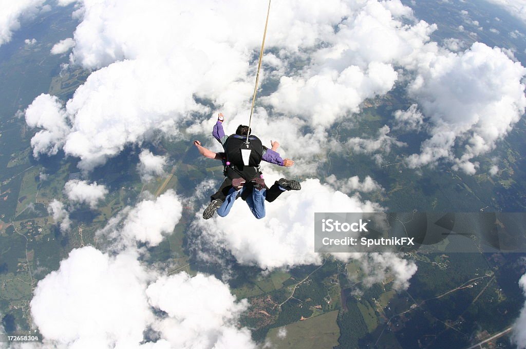 Freefall-Tandem Tírate en paracaídas - Foto de stock de Aventura libre de derechos