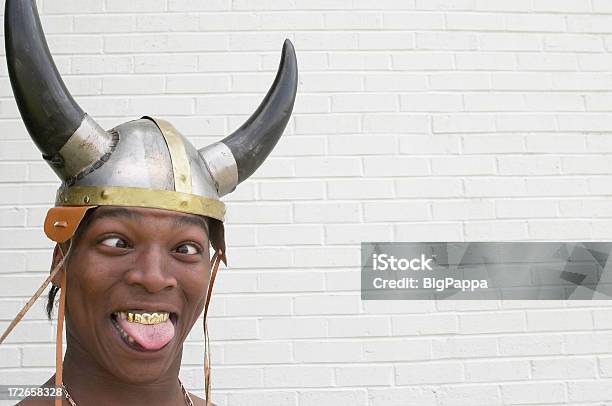Crazy Cross Eyed Viking Stock Photo - Download Image Now - American Culture, Animal Mouth, Animal Tongue