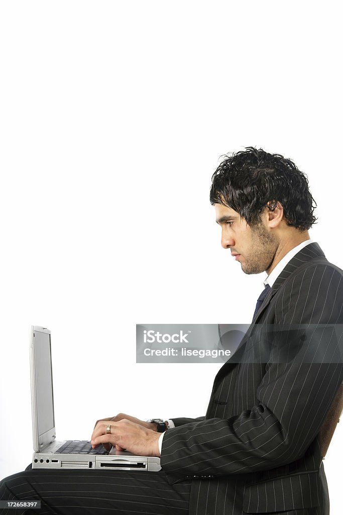 Geschäftsmann mit laptop - Lizenzfrei Arbeiten Stock-Foto