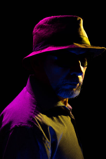 istock Mysterious man wearing hat and sunglasses. 1726595976