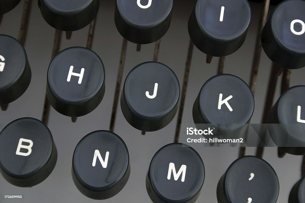 Teclas de máquina de escrever grande plano - Royalty-free Alfabeto Foto de stock
