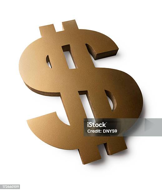 Forced Perspctive View Of A Dollar Sign Stock Photo - Download Image Now - Banking, Business, Buying