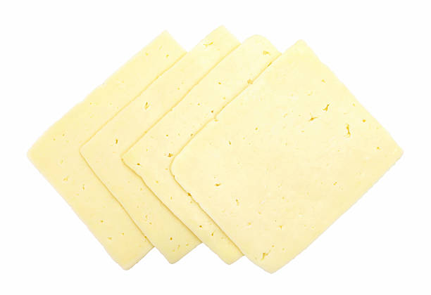 havarti cheese slices stock photo