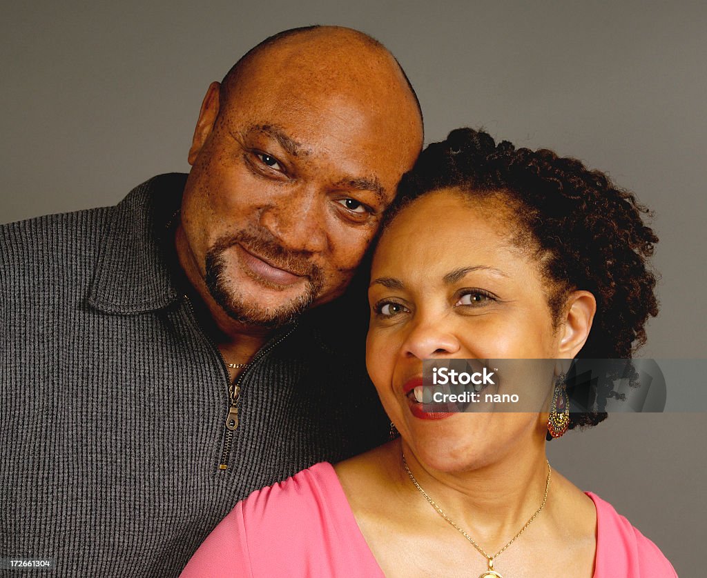 Portrait of a happy couple leaning on each other African Amerian couple.How about a candid African Ethnicity Stock Photo