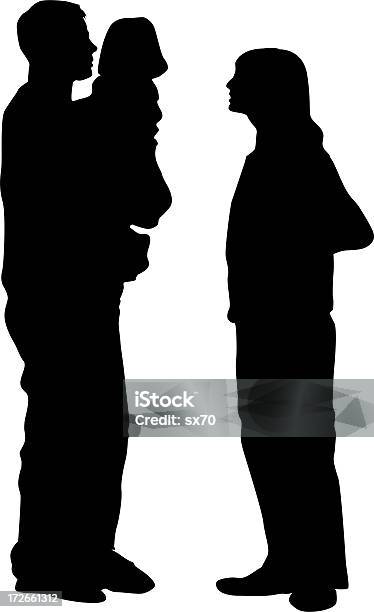 Lets Not Argue Infront Of The Kid Stock Photo - Download Image Now - Fighting, Shadow, Adult