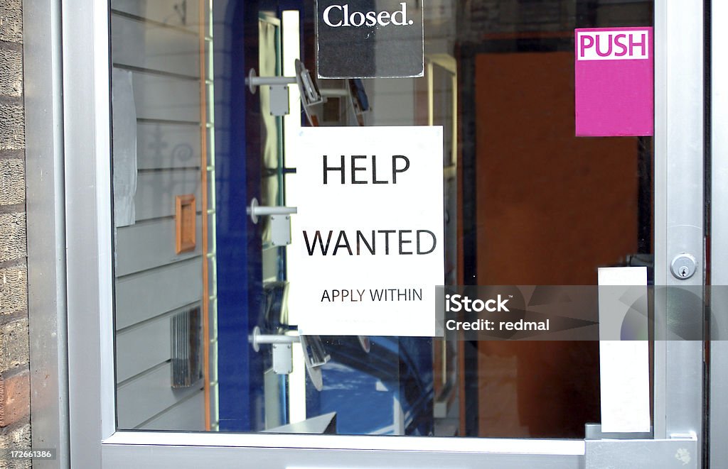 help wanted - Foto stock royalty-free di Help Wanted-segnale inglese