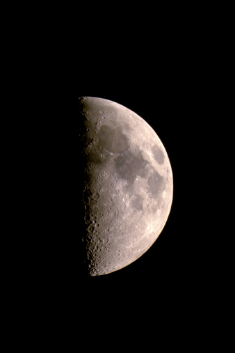 High-quality color image of the moon taken with a Schmidt Cassegrain  telescope. Shows excellent crater detail.Check out these related images: