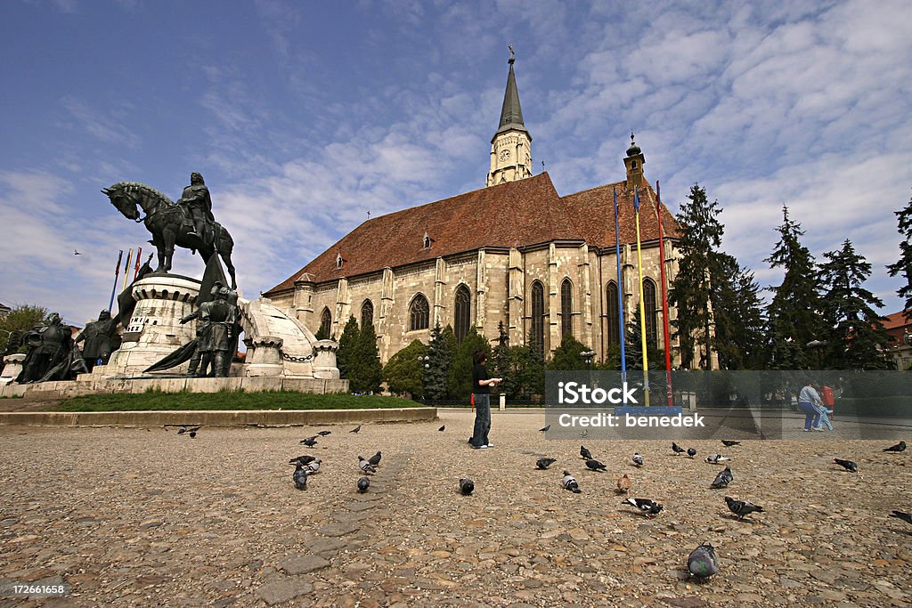 Cluj Napoca, Romania "Central square with Saint Michael's Church in Cluj Napoca, Romania" Cluj Napoca - Romania Stock Photo