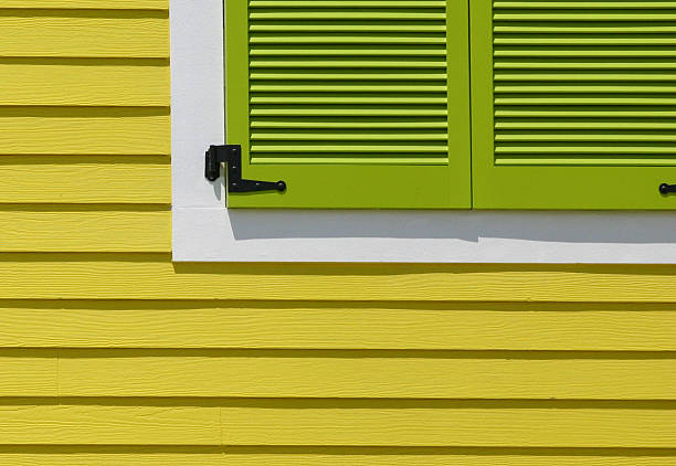 Colorful windows stock photo