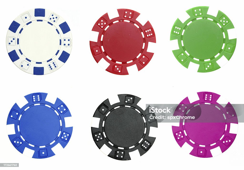 Poker-Chips - Lizenzfrei Spieljeton Stock-Foto