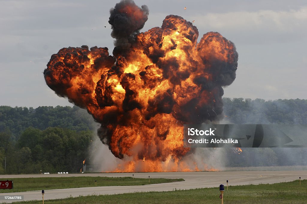 explosion A dynamite explosion rocked the area during a bombing demonstration. Exploding Stock Photo