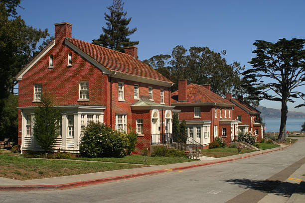 Presidio houses stock photo