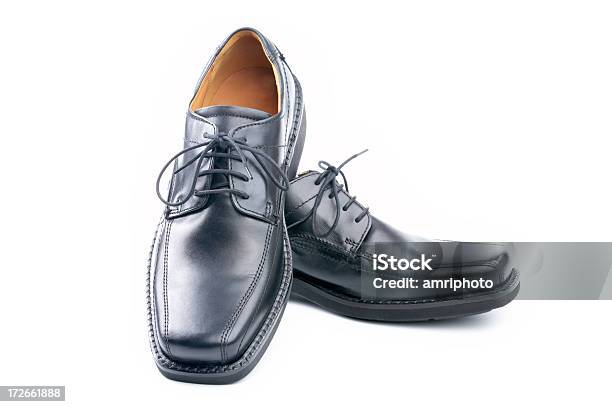 Black Shoes On White Stock Photo - Download Image Now - Black Color, Boot, Business