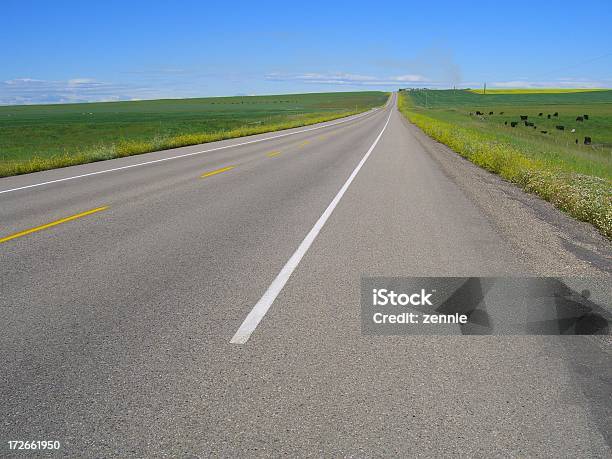 Canadian Paesaggio Prateria Highway - Fotografie stock e altre immagini di Alberta - Alberta, Ambientazione esterna, Ambientazione tranquilla