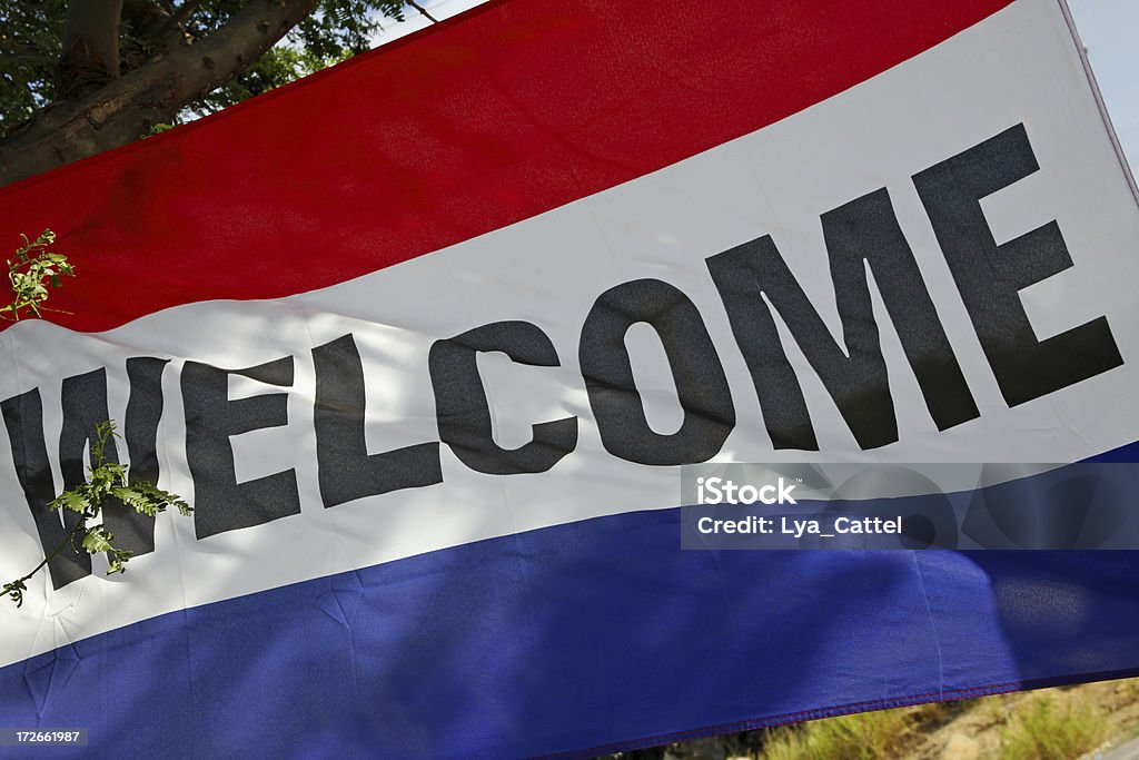 Bandeira de boas-vindas - Foto de stock de Antilhas Holandesas royalty-free