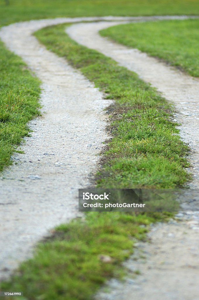 Countryside Sand Road; Countryside winding road Agricultural Field Stock Photo