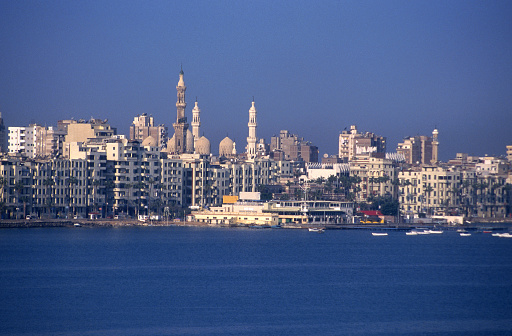 The port city of Alexandria Egypt