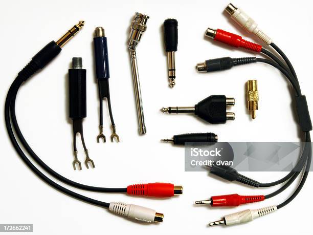 Plugs Adapters And Cables Stock Photo - Download Image Now - Antenna - Aerial, Cable, Coin