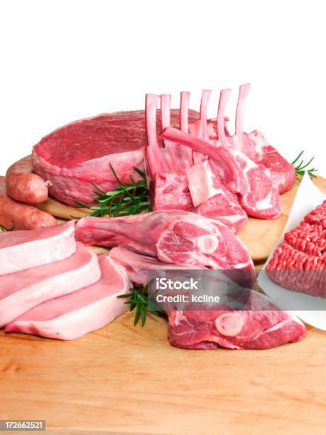 Butcher Fresh Meat Stock Photo - Download Image Now - Variation, Meat, Raw Food