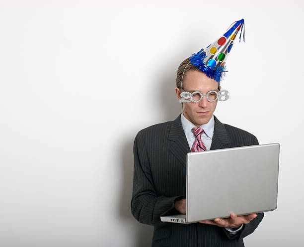 Hpy Nw Yr 2008 Businessman Celebrating New Year