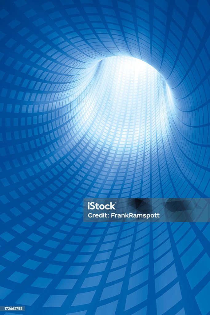 ブルーのサイバートンネル垂直 - 3Dのロイヤリティフリーストックフォト