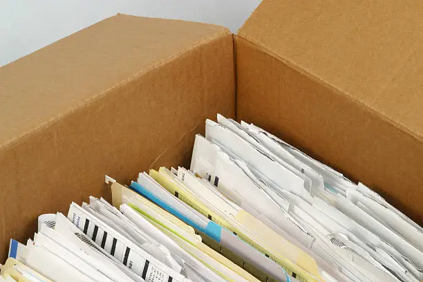 Photo of File Folders In A Box Document Filing