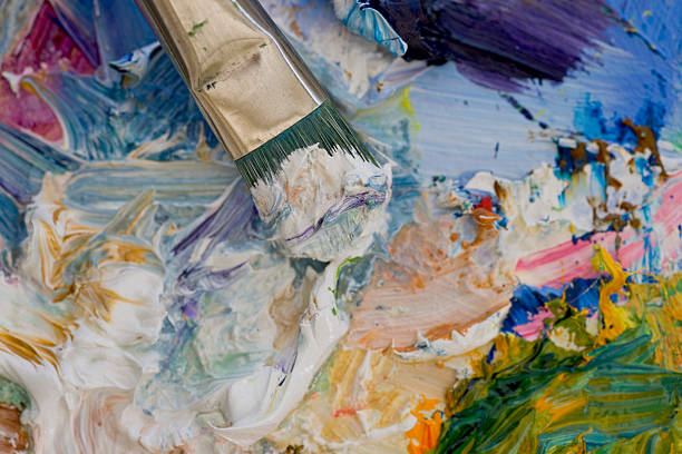 istock Artists oil painting palette 172663013