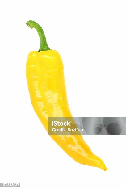 Long Yellow Italian Sweet Pepper Stock Photo - Download Image Now - Cut Out, Italy, Pepper - Vegetable