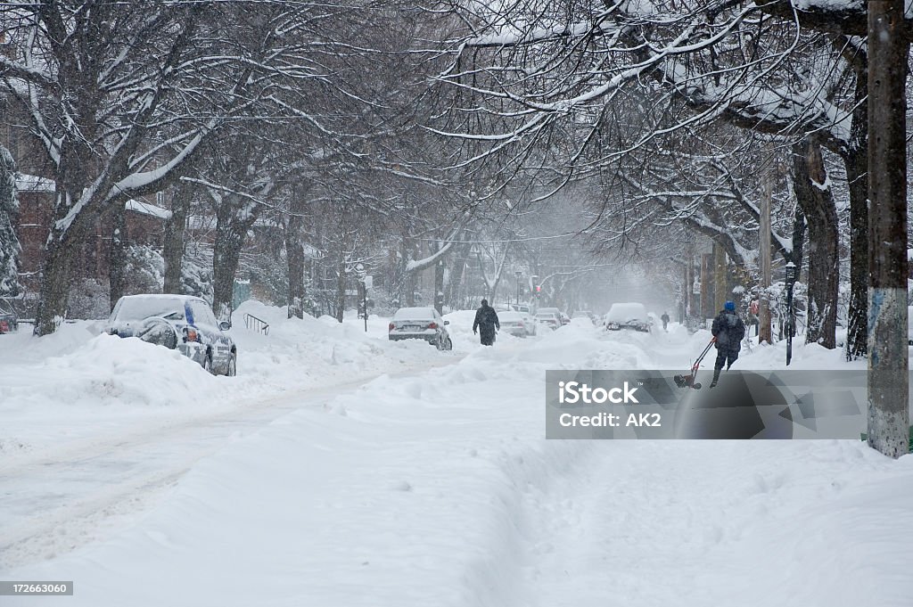 Street en invierno - Foto de stock de Blanco - Color libre de derechos