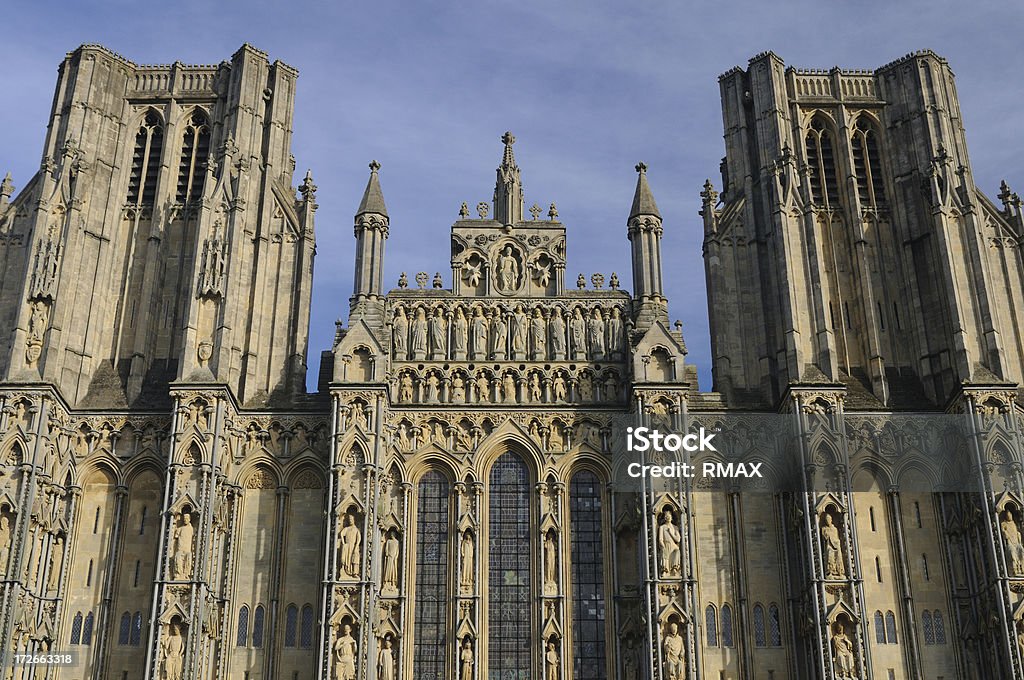 Wells Catedral em Somerset, em Inglaterra. - Foto de stock de Arquitetura royalty-free