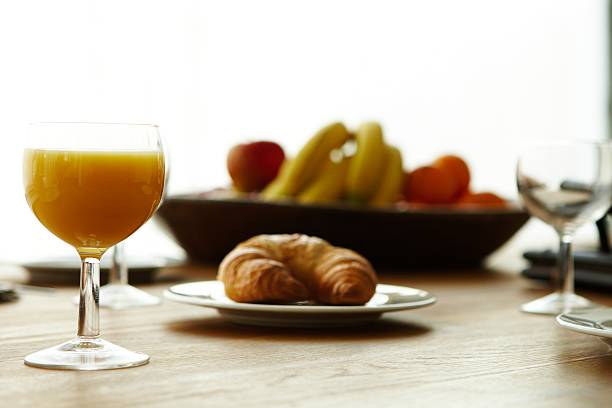 breakfast table stock photo