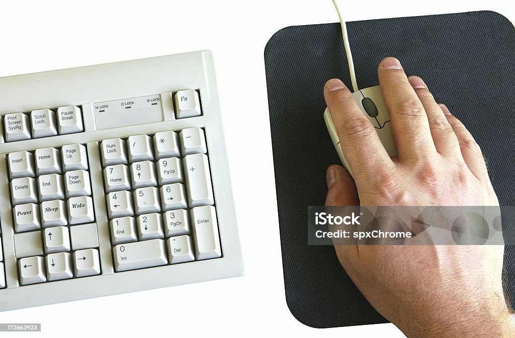 Клавиатура и мышь - Стоковые фото Белый роялти-фри
