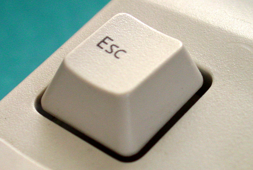 closeup of an escape key.   if you download and use this photo, please tell me what you use it for, i'd love to see my photo in action! :)