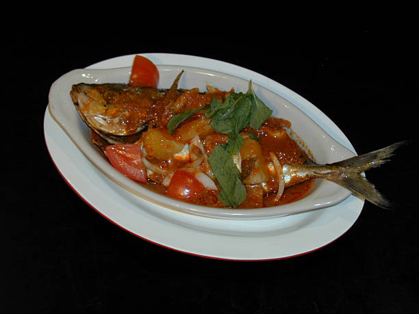 Curry Fish Dish stock photo