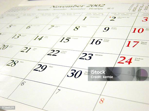Calendar Page Stock Photo - Download Image Now - Annual Event, Busy, Calendar