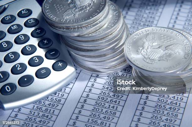 Currency And Calculations Stock Photo - Download Image Now - Analyzing, Business, Corporate Business