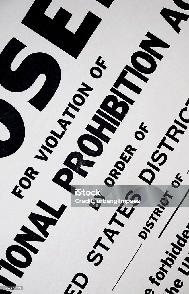 Prohibición de la historia - Foto de stock de Prohibido libre de derechos